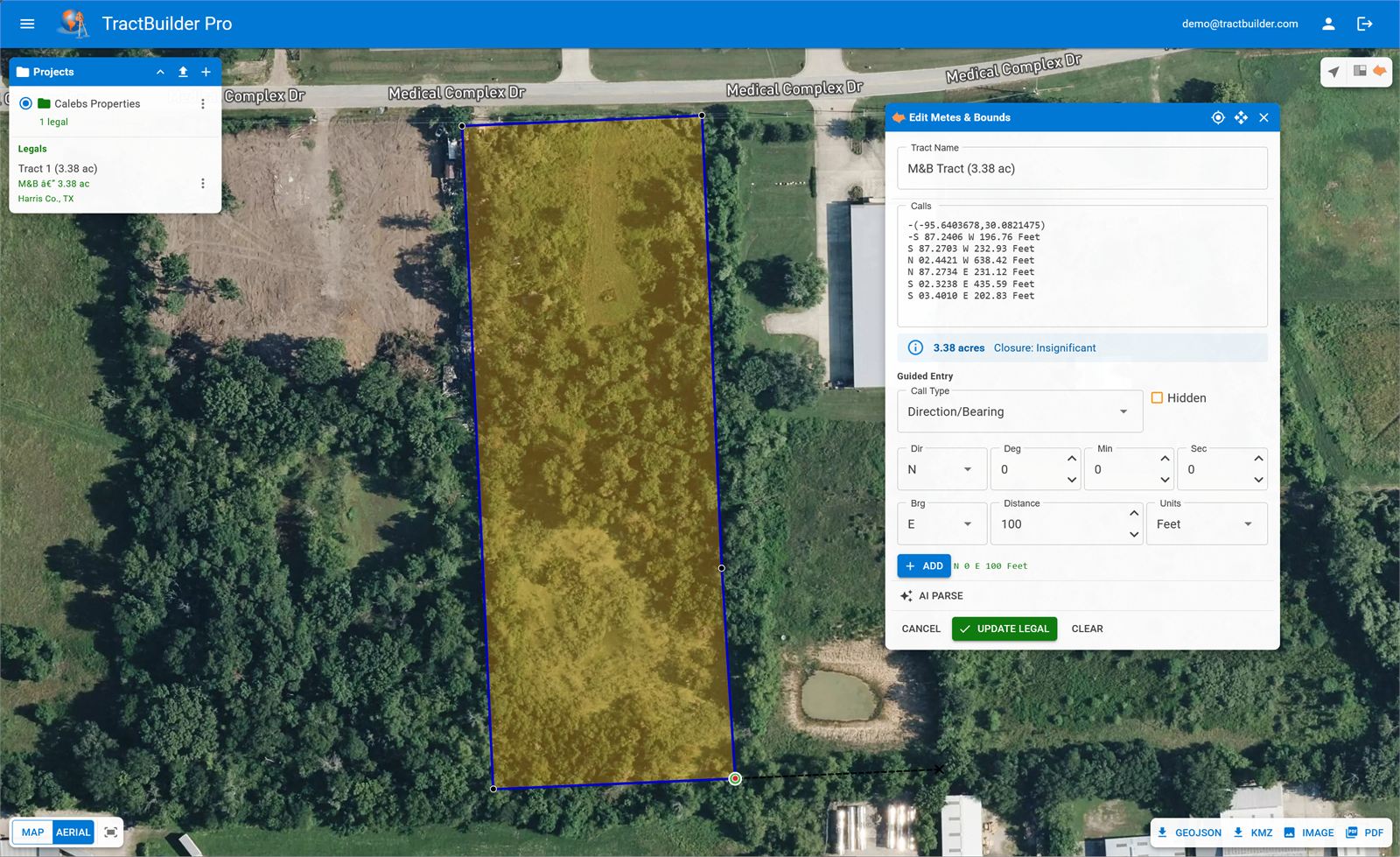 TractBuilder Online Mapping portal in a browser &mdash; hero visual.