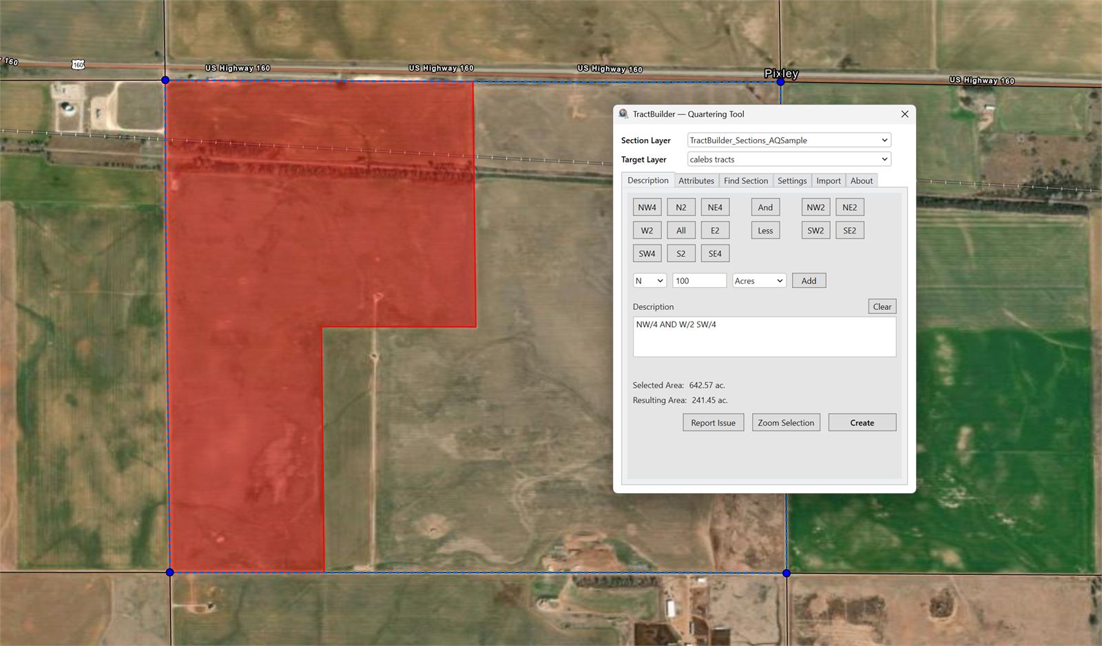 TractBuilder Quartering Tool &mdash; hero visual.
